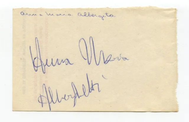 Anna Maria Alberghetti Signed Page Cut Autographed In 1952 Actress Singer