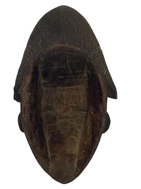 #5420 African Okuyi Helmet mask PUNU tribe Gabon 13.5" H 5