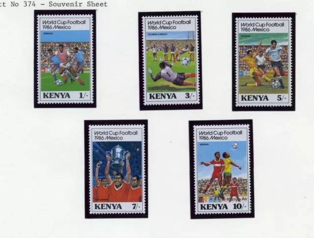 KENYA   MNH    369-74    Mexico 1986 World Cup   BT688