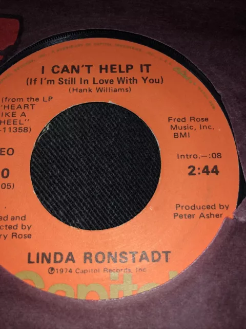 LINDA RONSTADT CAPITOL records you’re no good 45 RPM vinyl single 1a $2 ...
