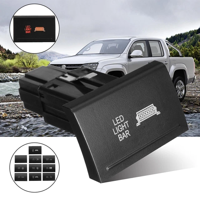 For VW Amarok Mk1 2009-2016 Top Push Button Switch Work Rear Spot Light Bar LED