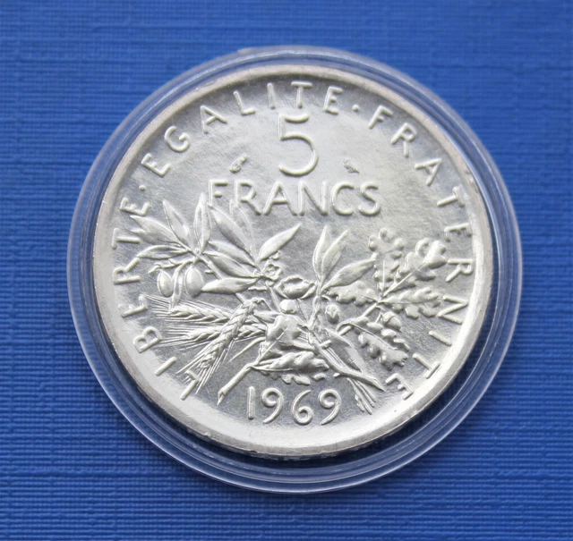 5 Francs Semeuse Argent - 1969 - FDC+ (Issue du coffret)