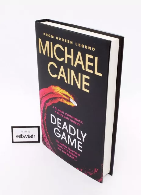 Michael Caine Hand Signed Hardback Book Deadly Game 1St Edition Brand New