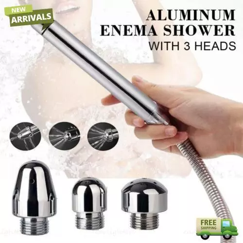 3 Head Stainless Steel Anal Vaginal Shower Water Enema Nozzle Coming Intimate Shower Kits