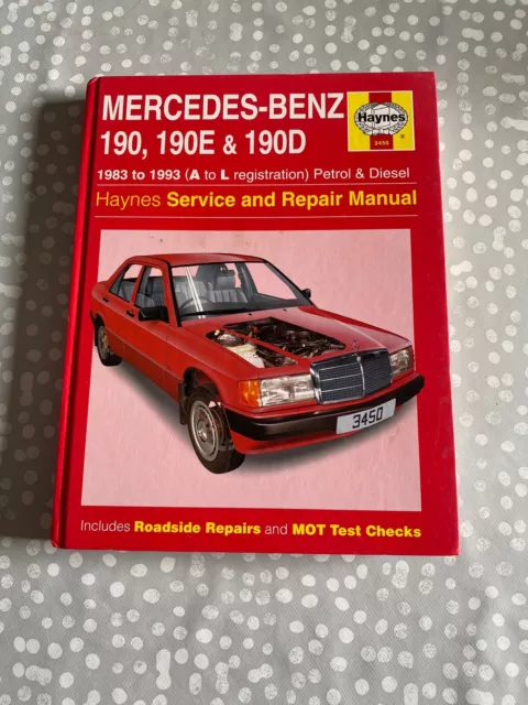 Mercedes Benz 190 190E 190D Haynes Manual 1983 to 93 (A to L reg) Petrol Diesel