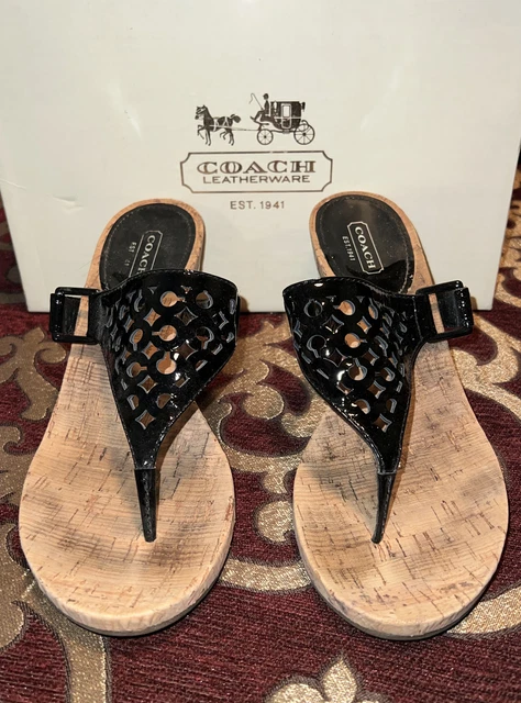 Coach Sandal Brooke OP Art Patent Size 8.5