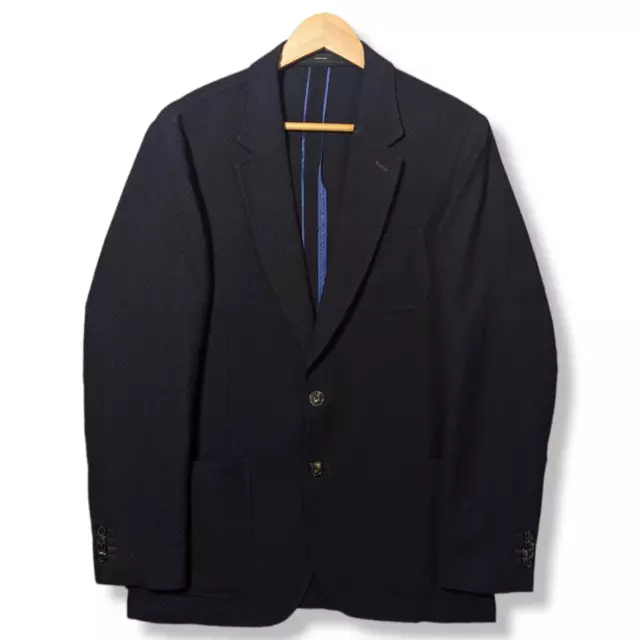 PAUL SMITH Soho Fit Jacket Men's 38 Regular Navy Lightweight Wool Blazer