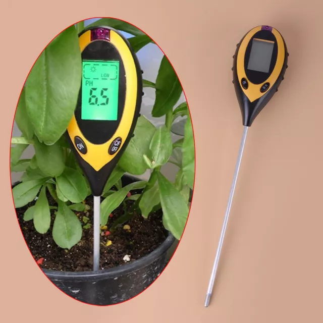 4 IN 1 LCD Digital PH Soil Tester Water Moisture Temperature Light Test Meter