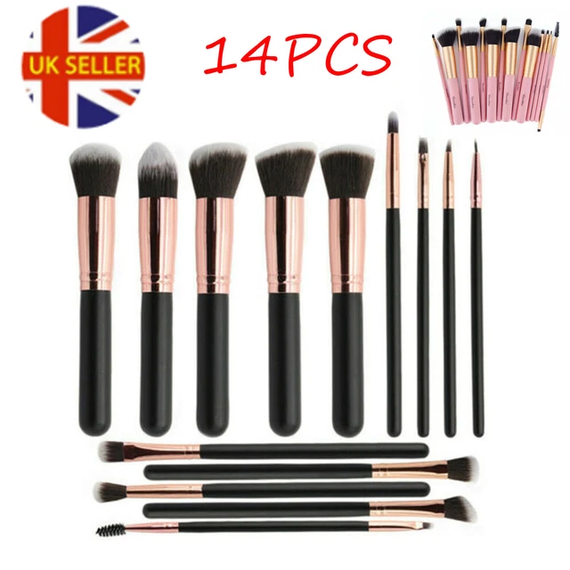 14pcs Makeup Brush Set Powder Eyeshadow Foundation Cosmetic Brushes Tools