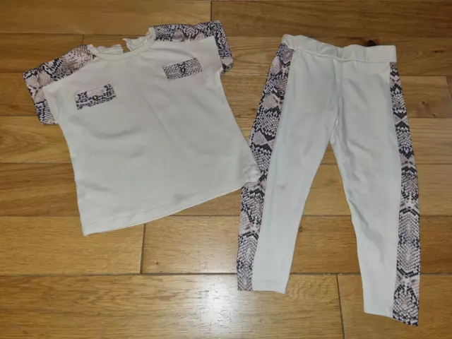 *River Island Mini* Splendidi Pantaloni Stampa Serpente Top Set Doppio Ragazza