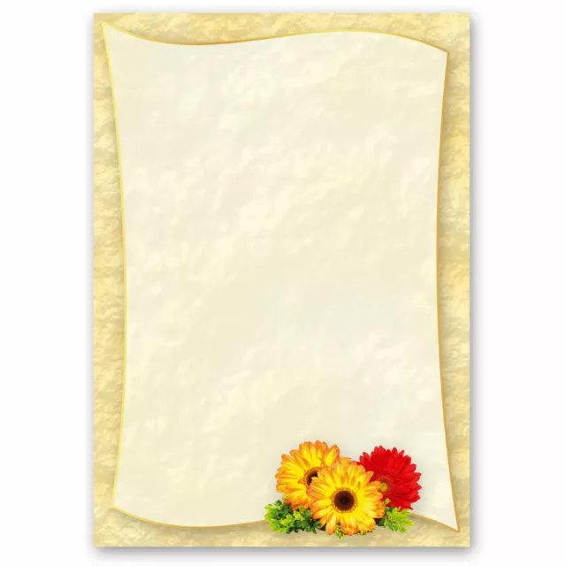 Motiv-Briefpapier GERBERA - DIN A5 Format 50 Blatt