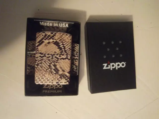 Zippo Windproof Snake Skin Lighter, Wrap Around Process, 48256, New In Box