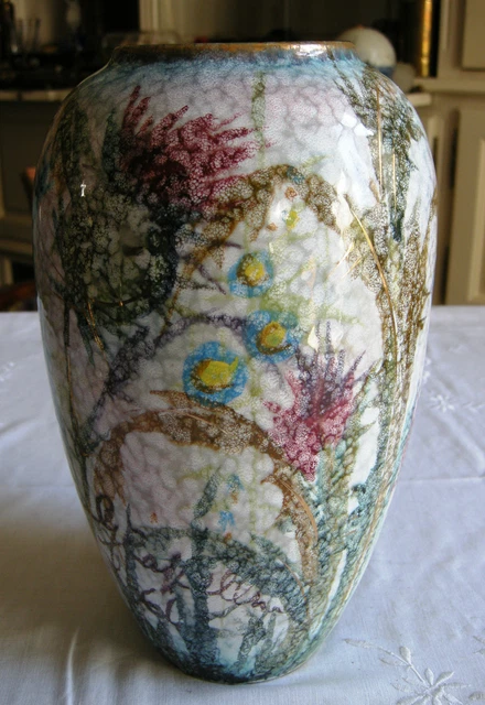 Grand Vase En Porcelaine Coronetti Cunardo Italie 1960
