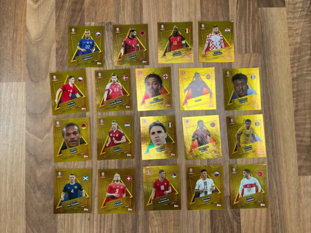 Topps Uefa Germany Euro 2024 Rare Gold Sp Stickers Star Player Unsigned