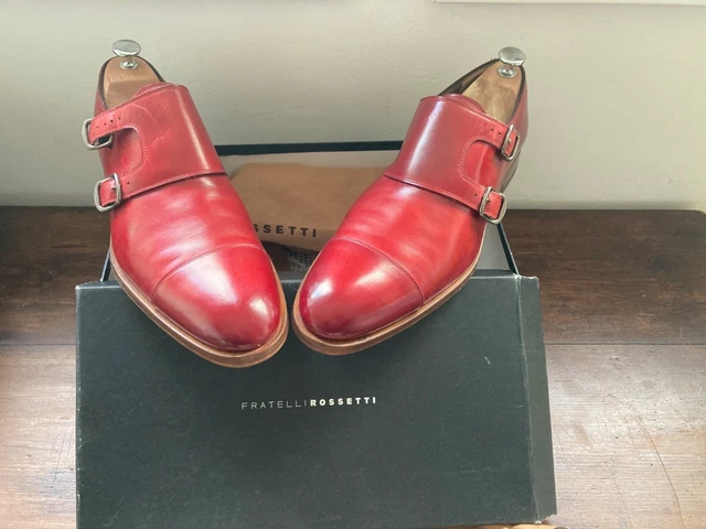 Chaussures  En Cuir De Ville A Deux Boucles Marque Rossetti Neuves