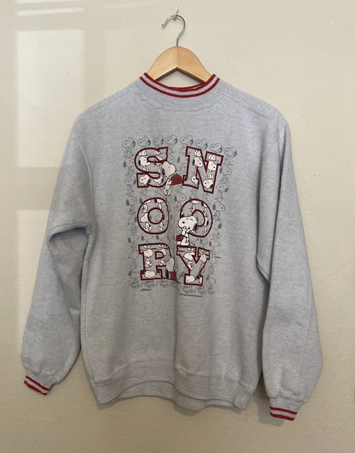 Vintage Schulz 1958 Peanuts Snoopy Mockneck Crewneck Sweatshirt