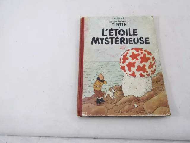 BD Album Tintin L'étoile Mystérieuse édition B9 1954 Hergé Casterman