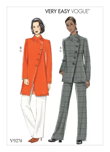 Very Easy Vogue SEWING PATTERN V9274 Misses' Jacket & Trousers 6-14 Or 14-22