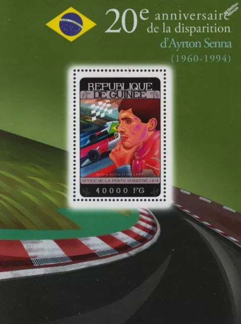 AYRTON SENNA Formula One F1 GP Racing Car Driver Stamp Sheet #22 (2014)