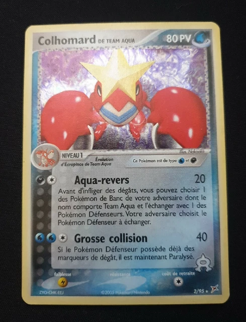 Carte Pokemon  - COLHOMARD 2/95 Holo - Bloc EX Team Aqua VS Team Magma - FR