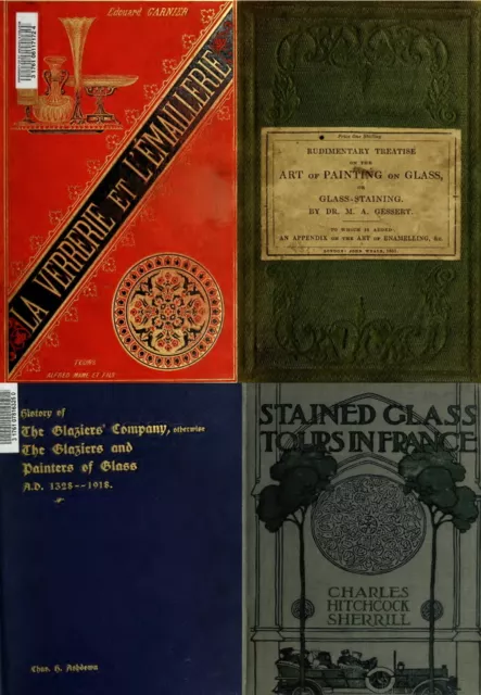 79 Old Books on Stained Glass Painted Windows Ancient Medieval Glass Art on DVD