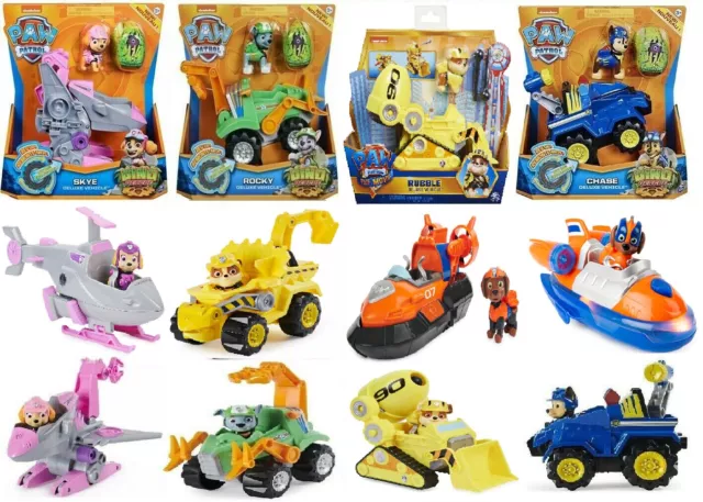 Paw Patrol Ages 3+ Toy Car Dino Rescue Deluxe Car Dinosaur Chase Race Play T Rex