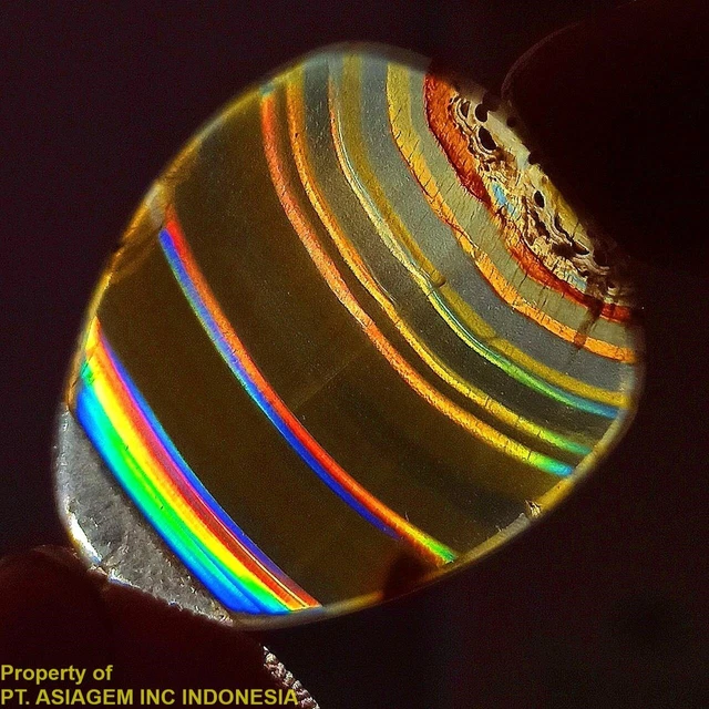 15ct 'A' Grade Rainbow IRIS AGATE ~Multi-Color Fire~ 1-of-a-kind ~100% Natural