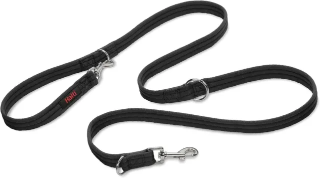 HALTI Training Lead Size Large Black, 2m, Professional Dog Lead to Stop Pulling