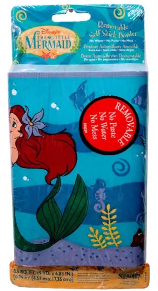 The Little Mermaid Wallpaper Border Removable Self Stick (5 yd x 6.83") Disney