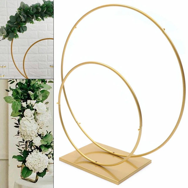 Double Ring Moon Hoop Wreath Table Wedding Centerpiece Home Decor Rack
