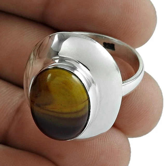 Gift For Her Natural Mookaite Statement Tribal Ring Size 9 925 Silver U17