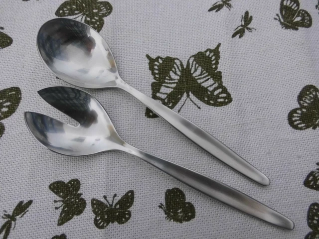 WMF STOCKHOLM, 1 Salatbesteck (2-teilig), ca. 19,3 cm, Cromargan (neuwertig) ***