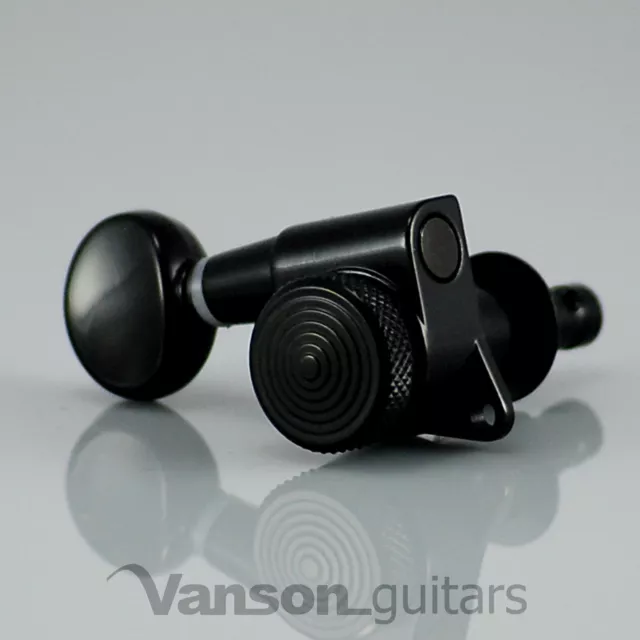 6 Black Vanson LOCKING Tuners for Stratocaster Telecaster Strat Tele ®* SP05BKLH