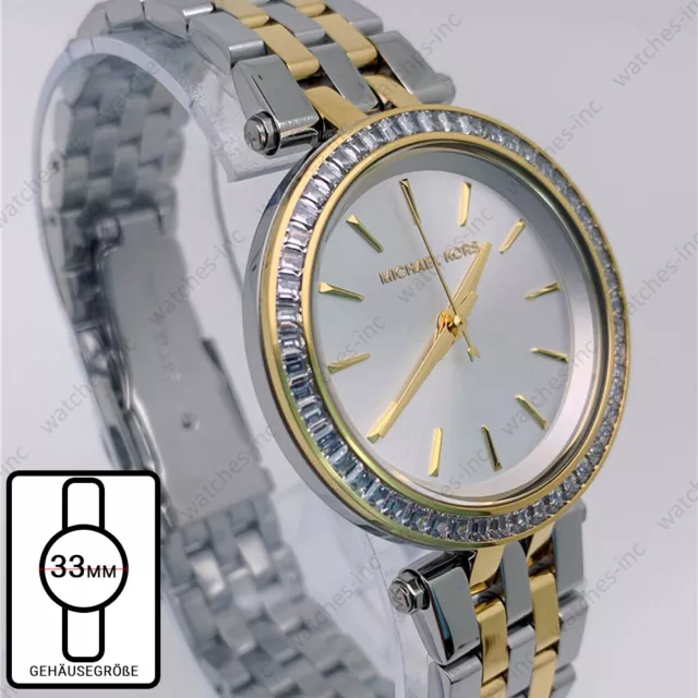Michael Kors MK3405 Darci Zweifarbig Edelstahl Armband Mode Quartz Damenuhr