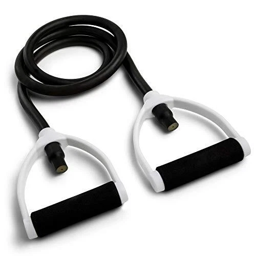 Resistance Tube Bands for Men and Women, 100 lbs Resistance, Black - Durable