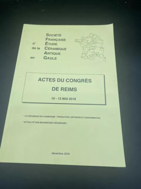 SFECAG - Actes du congrès de Reims mai 2018 - étude céramique antique Gaule