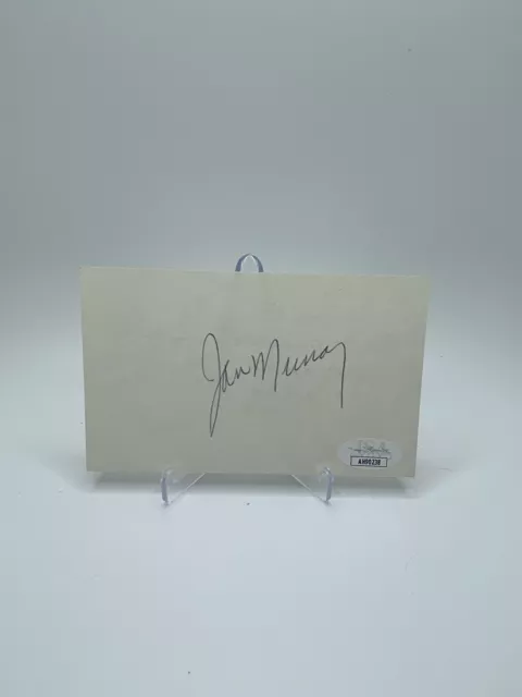 Jan Murray Autographed 3x5 Index Card Actor Comedian JSA COA