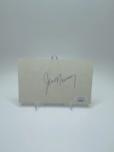 Jan Murray Autographed 3x5 Index Card Actor Comedian JSA COA