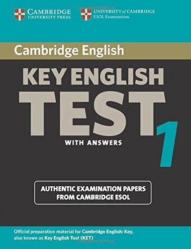 CAMBRIDGE KEY ENGLISH TEST 1 STUDENT'S BOOK WITH ANSWERS: By Cambridge Esol *VG*