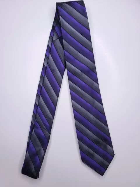 Express Mens Formal Necktie 58"Lx2.75"W Purple/Gray Neck Tie NWT