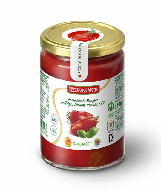 Tomate S.Marzano Dell' Agro Sarnese-Nocerino Dop 330g - La Torrente - 6 Piezas