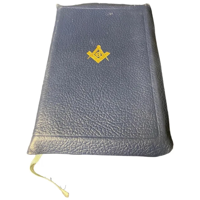 ANTIQUE HOLY BIBLE Pronouncing Masonic Edition Presention Bible London