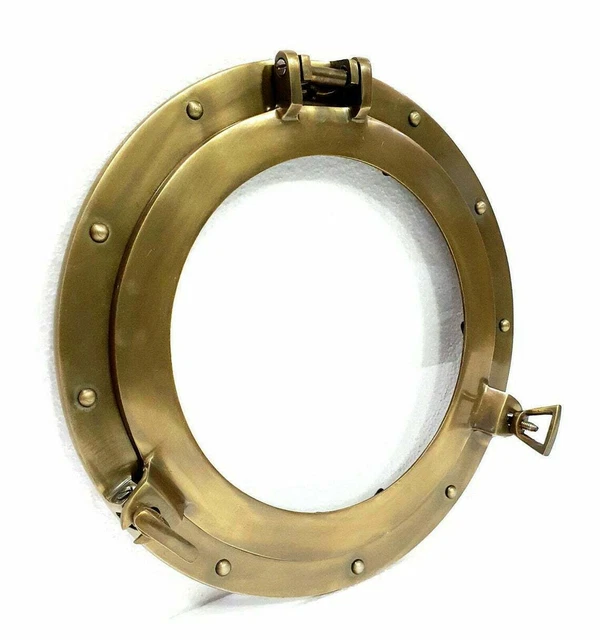 Náutico Porthol 12" Metálica Portilla Marítimo Redondo Espejo Navío Ventana