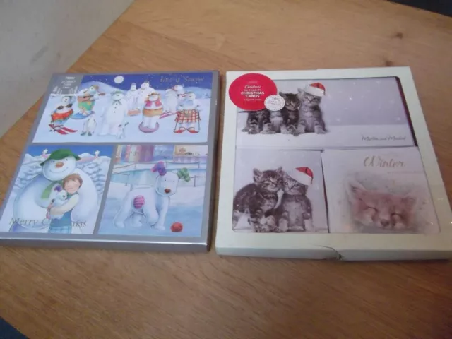 1 X Joblot 56 / 2 Boxes, Christmas Cards 3 Designs Each, Bargain Low Start.