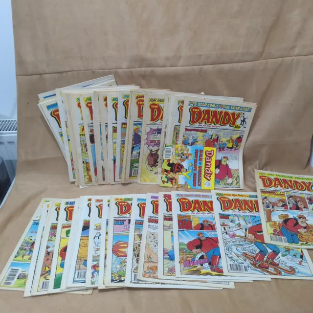 Job Lot 47 Issues Vintage Dandy Comics Cartoon Magazines 1980s mixed