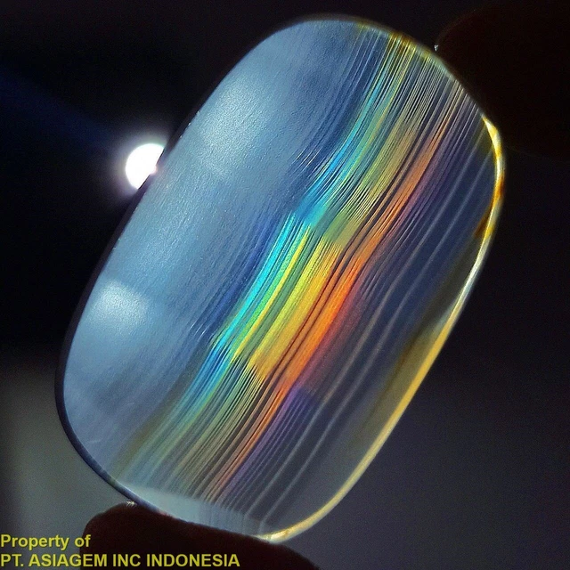 21ct 'A' Grade Rainbow IRIS AGATE ~Multi-Color Fire~ 1-of-a-kind ~100% Natural