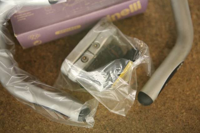 Vintage NOS NEW NIB Italian Cinelli Spinaci silver handlebar timetrial extension 2