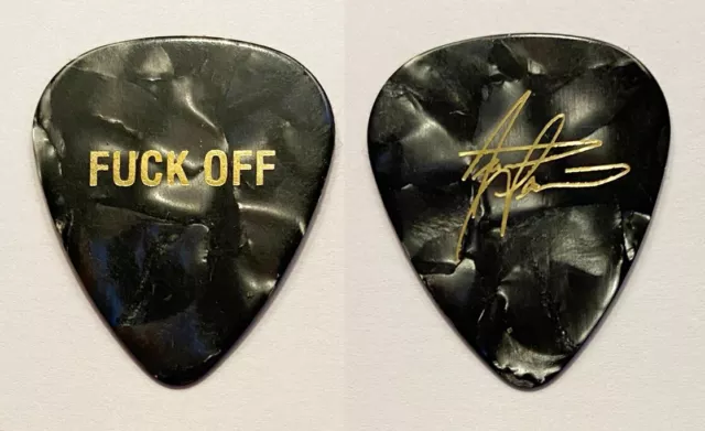 Staind Aaron Lewis Signature F*** Off Gray Pearl Solo Tour Guitar Pick