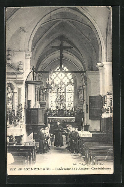 CPA Wy, Intérieur de l´Église 1908