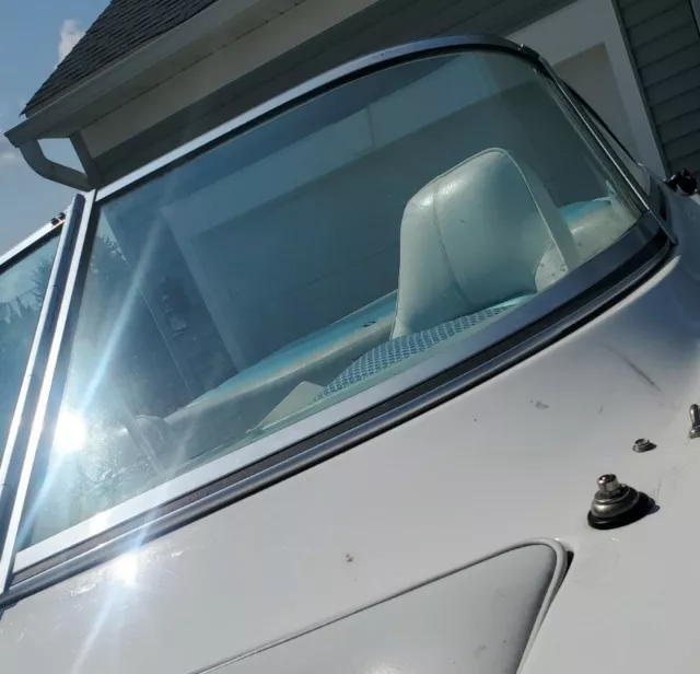 CURVED GLASS WINDSHIELD Complete Only Off 95 Glastron Ssv175 Ski Fish  Parting $1,200.00 - PicClick